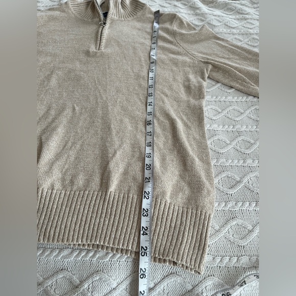 Karen Scott Light Tan Half-Zip Cotton Sweater Women’s Size Large - Picture 13 of 15